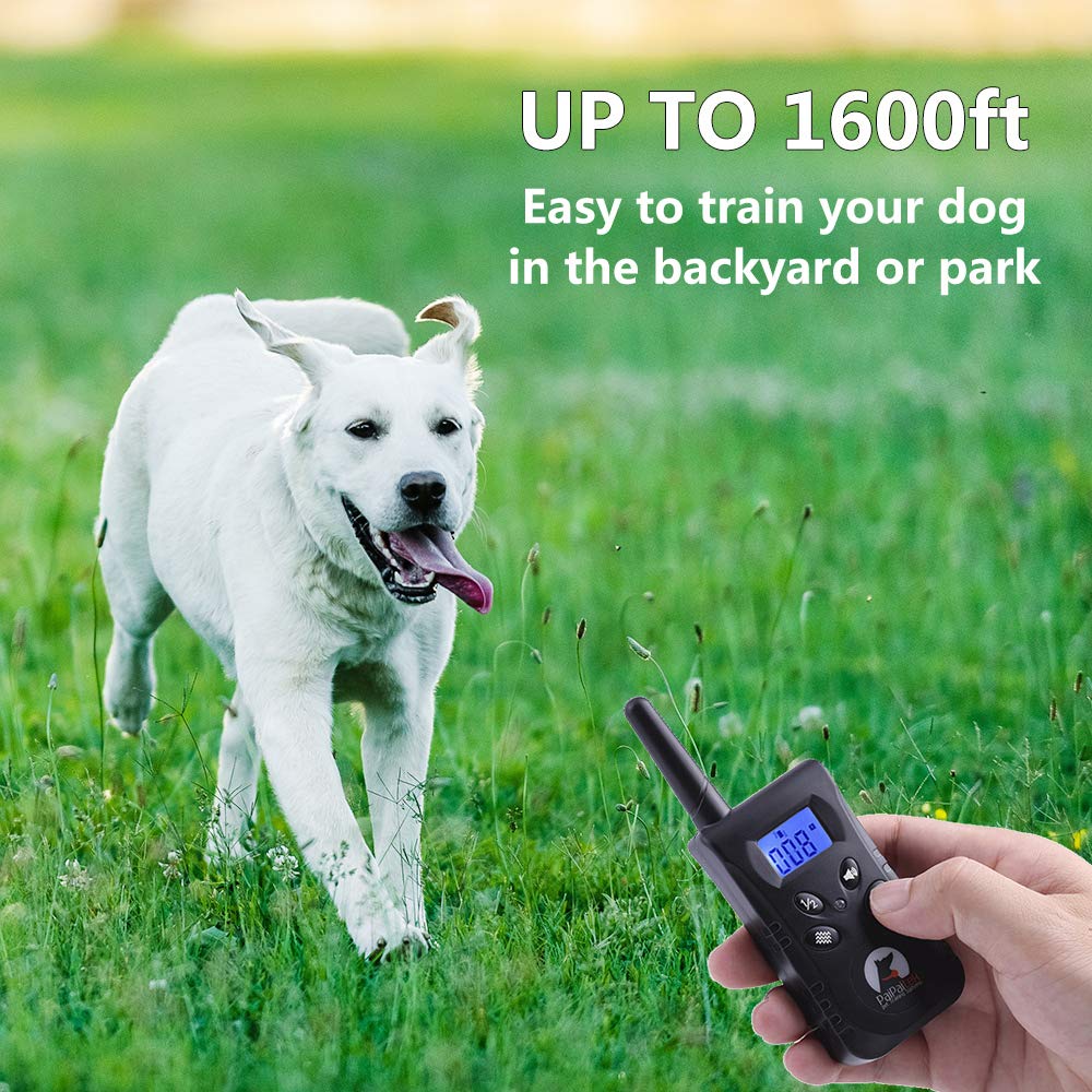Paipaitek Vibration Collar for Dogs, No Shock Collar with Remote Up to 1600ft Remote Range, w/Sound and Vibrate Feature Dog Training Collar