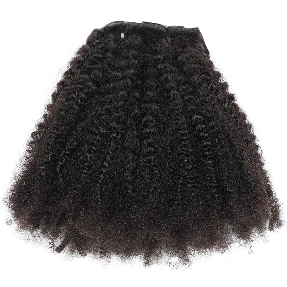 Dsoar 18 inch With 18 Clips 8A Remi Human Hair Clip in Extensions 8Pcs/Set Afro Kinky Curly Double Wefts For Black Women Natural Color 120 Grams/Set
