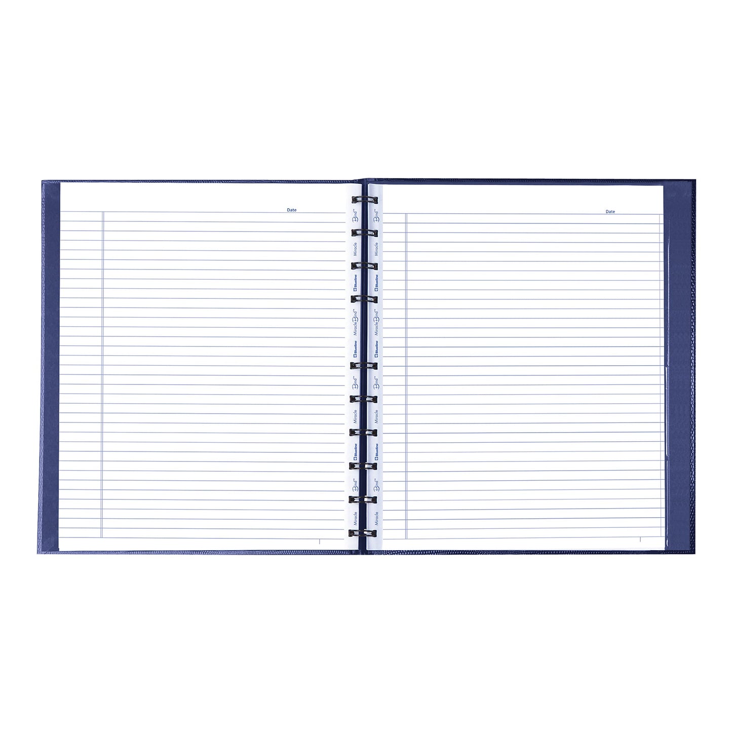 Blueline MiracleBind™ Notebook, Lizard-Like Hard Cover, 11" x 9-1/16", 150 Pages, Indigo Blue (AF11150.82)