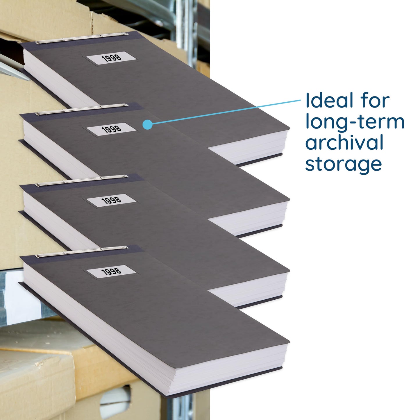 11x17 Pressboard Report Covers, Metal Prong Top Fastener, 3” Capacity, Tabloid/Ledger Size, Black, 10 Pack