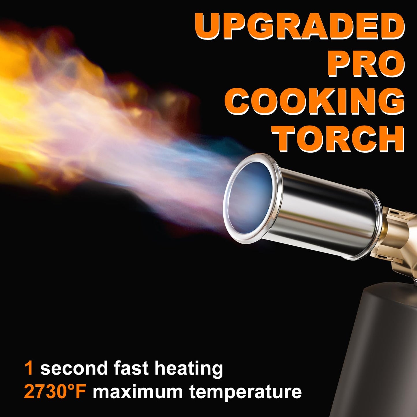 Propane Torch Gun, Powerful BBQ and Cooking Torch with Automatic Ignition, Handheld Kitchen Torch, Blow Torch Ideal for Searing Steaks, Welding and Festive Gifting