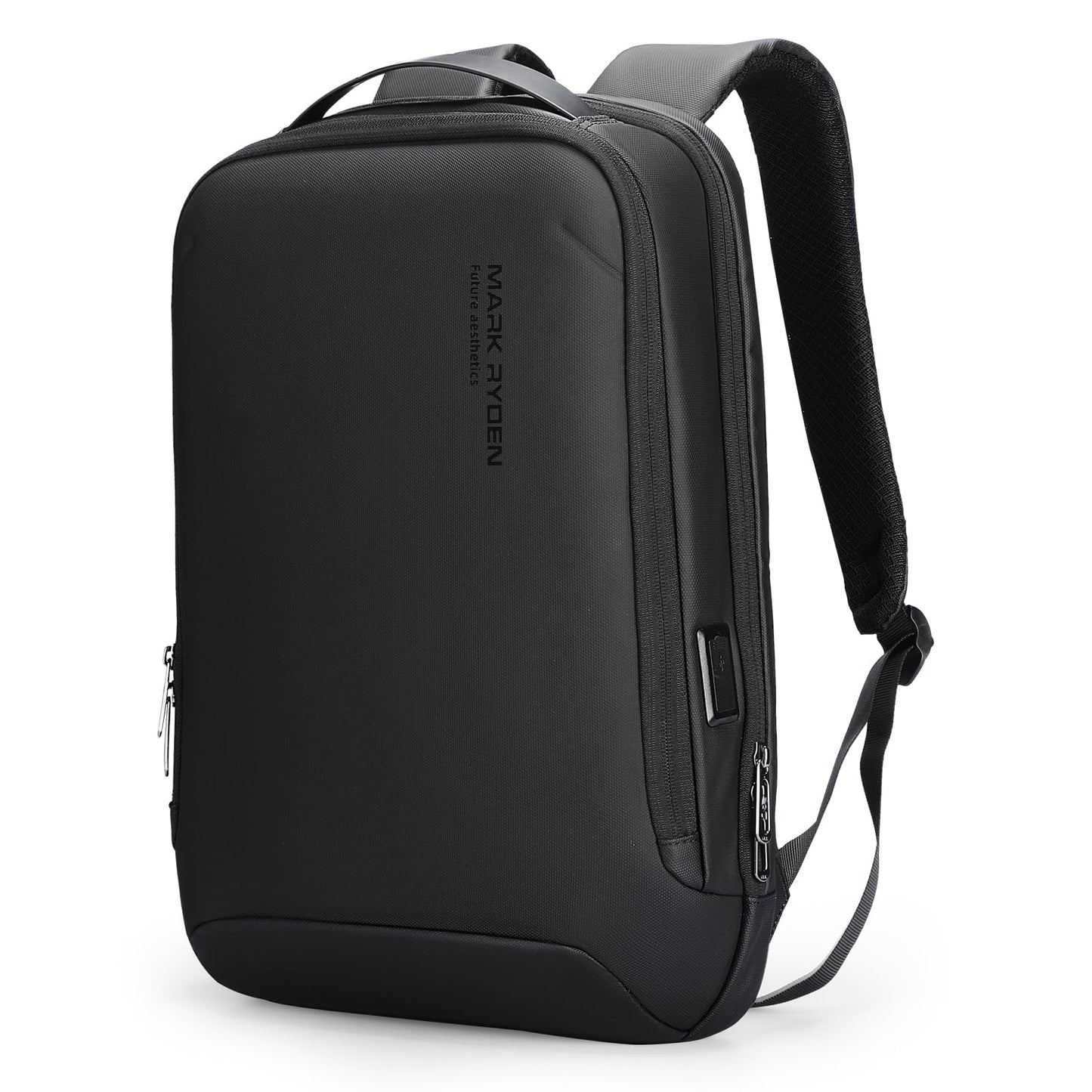 Markryden slim Laptop Backpack with USB Charging Port Water-Resistant School Travel Work Bag Fits 15.6 Inch Laptop