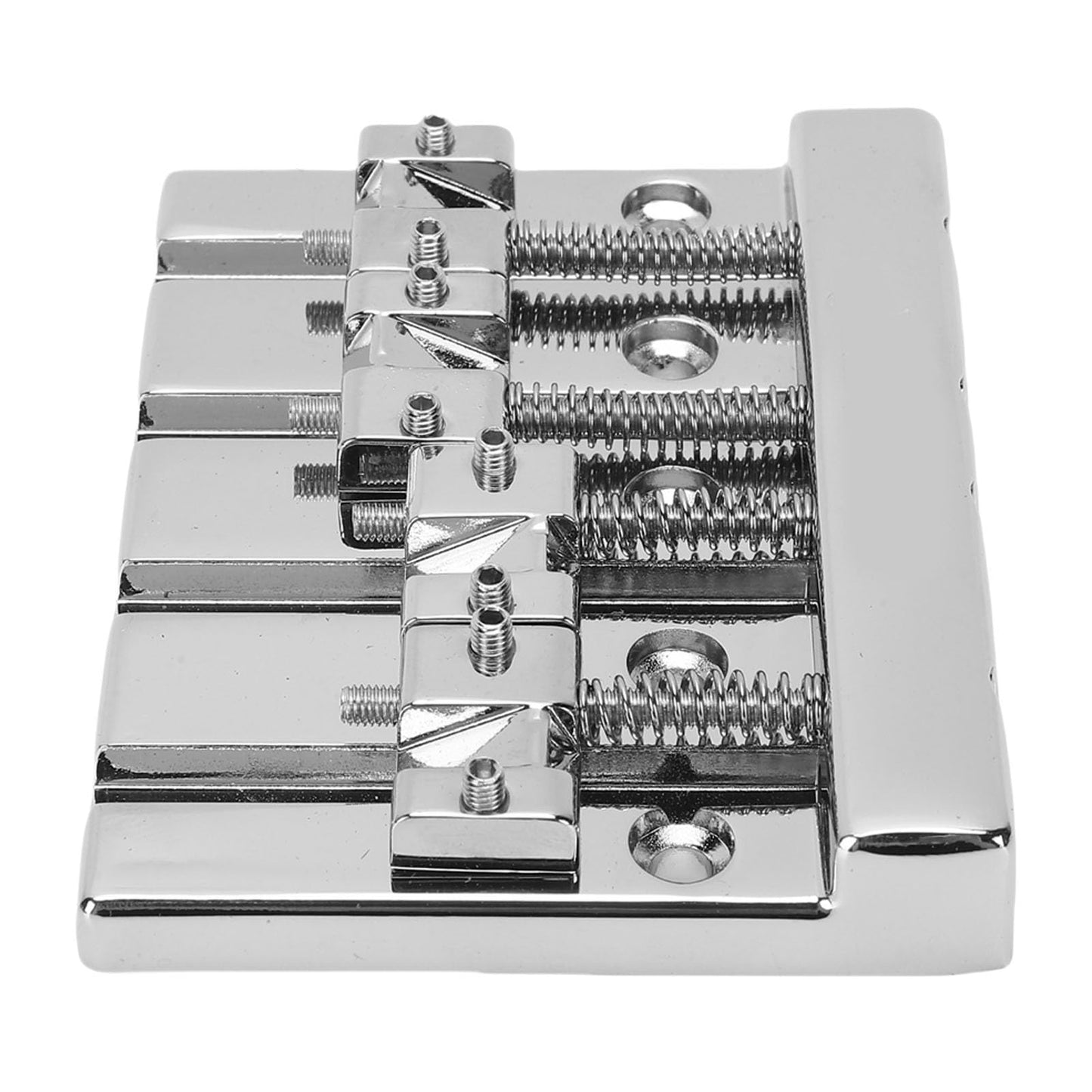 4 String Bass Bridge, High Mass Zinc Alloy Electric Bass Guitar Bridge with 19mm String Spacing for Universal Fit Enhanced Sustain