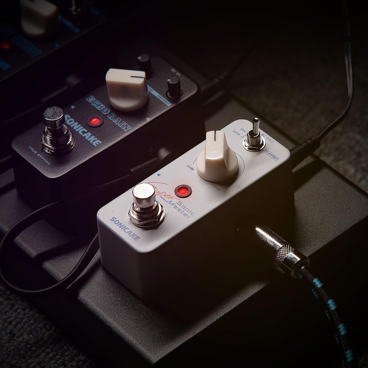 SONICAKE Clean Boost Pedal with Buffer and +12dB Gain, Mini Pure Boost Guitar Bass Effects Pedal - Sonic Super Master