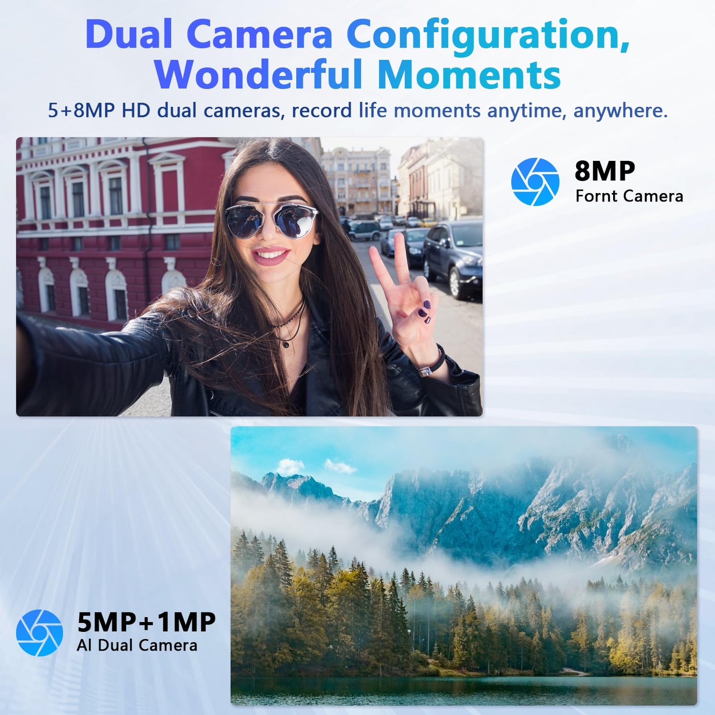 Android 15 Tablet 10 Inch, 18GB RAM 128GB ROM, 1280 x 800 IPS HD Widevine L1, Octa-Core, 1TB Expandable, WiFi 6, BT5.4, Dual Camera 5MP+8MP,6000mAh, GPS, Dual Speakers