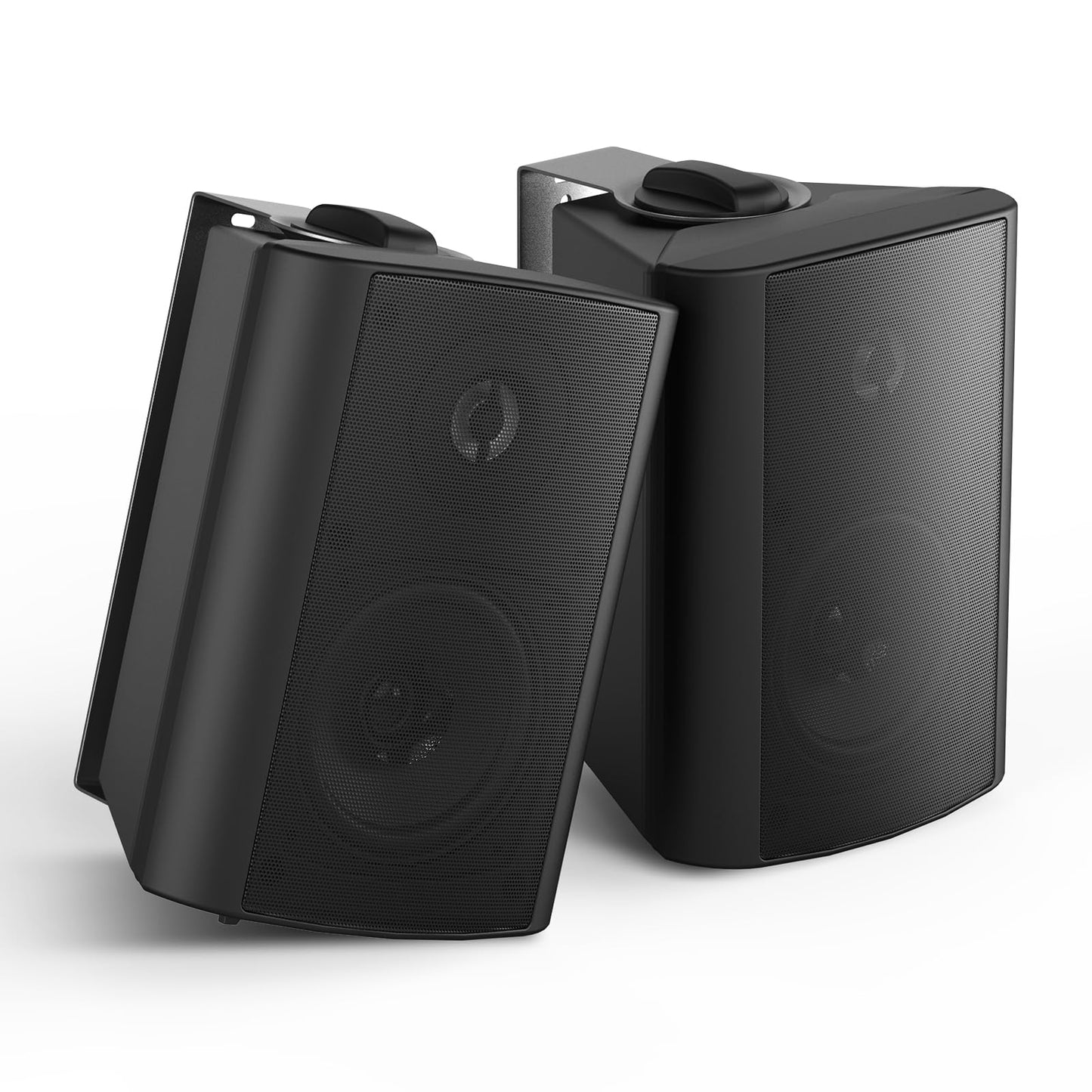 Herdio 4 Inches Bluetooth Outdoor Speakers Waterproof Patio Deck Wall Mount (Black)