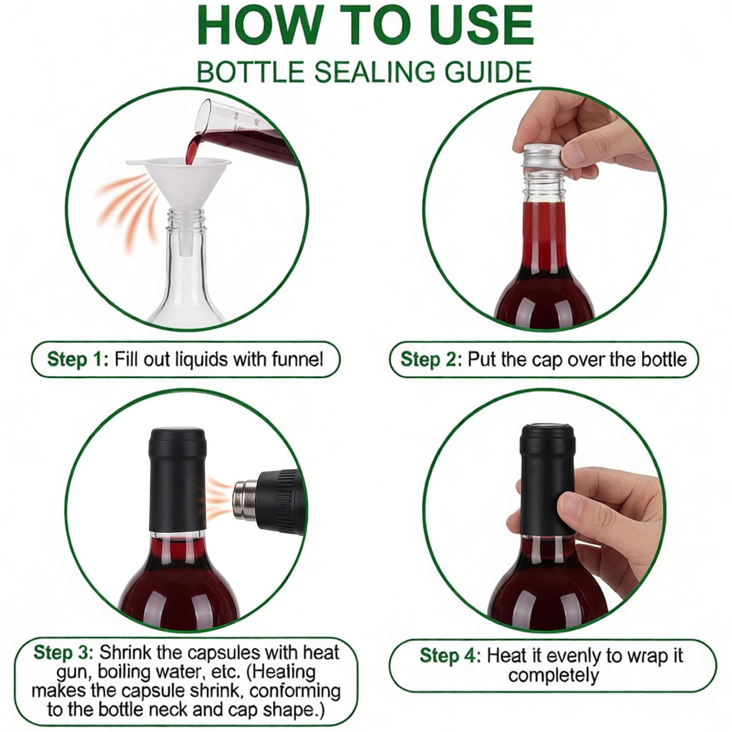 WUWEOT 12 Pack Plastic Wine Bottles, 750ml Clear Empty Bordeaux-Style Liquor Bottles with Screw Lid and Shrink Capsules Caps