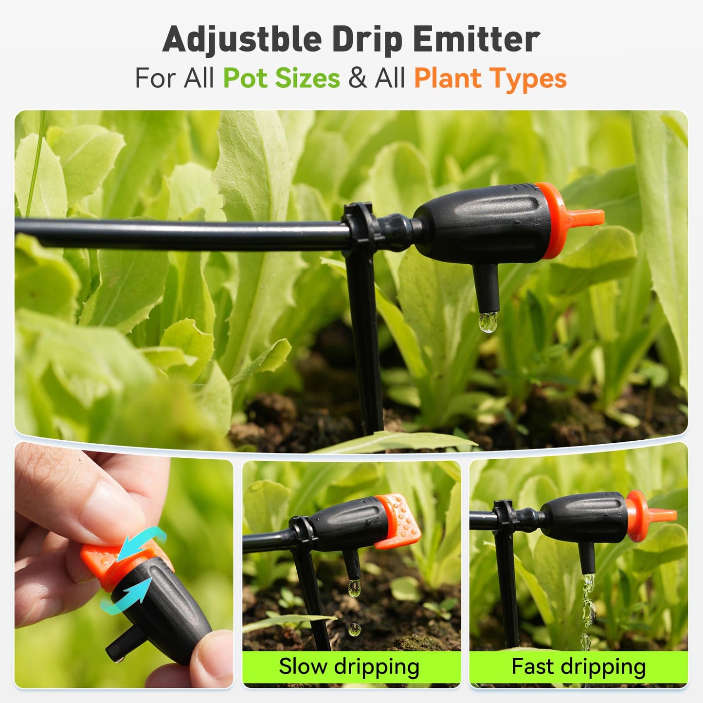 RAINPOINT Dual-knob Control Automatic Plant Waterer Indoor