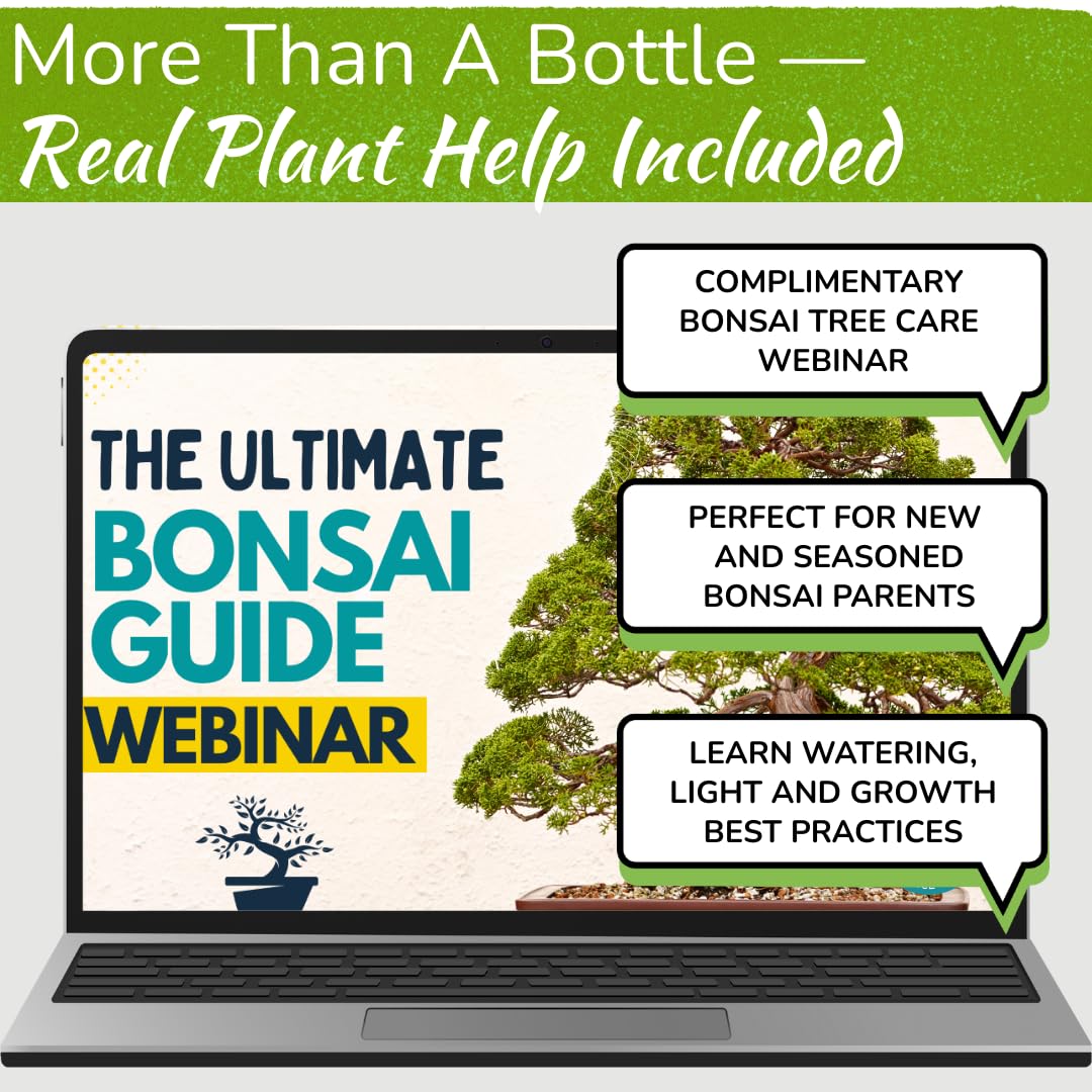 Bonsai Tree Food | Premium, Gentle Liquid Fertilizer for Healthy Growth, Strong Stems and Beautiful Blooms | 3-3-3 Balanced NPK Concentrate | 8 oz (240 ml)