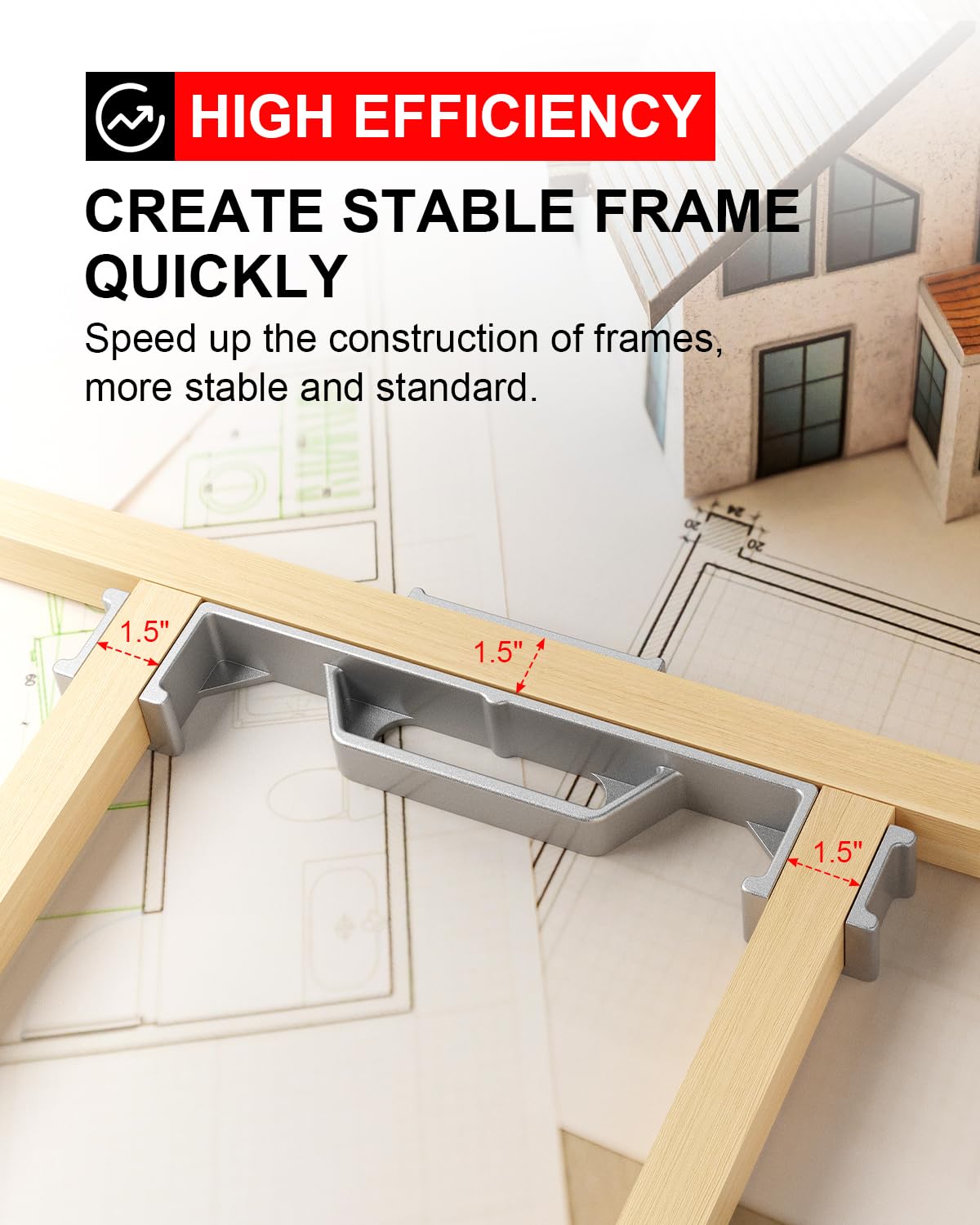 Kolvoii Framing Tool, 16 Inch On-Center Stud Layout Tool, 100% Cast Aluminum, Measurement Jig for Walls, Roofs, Floors or Ladders