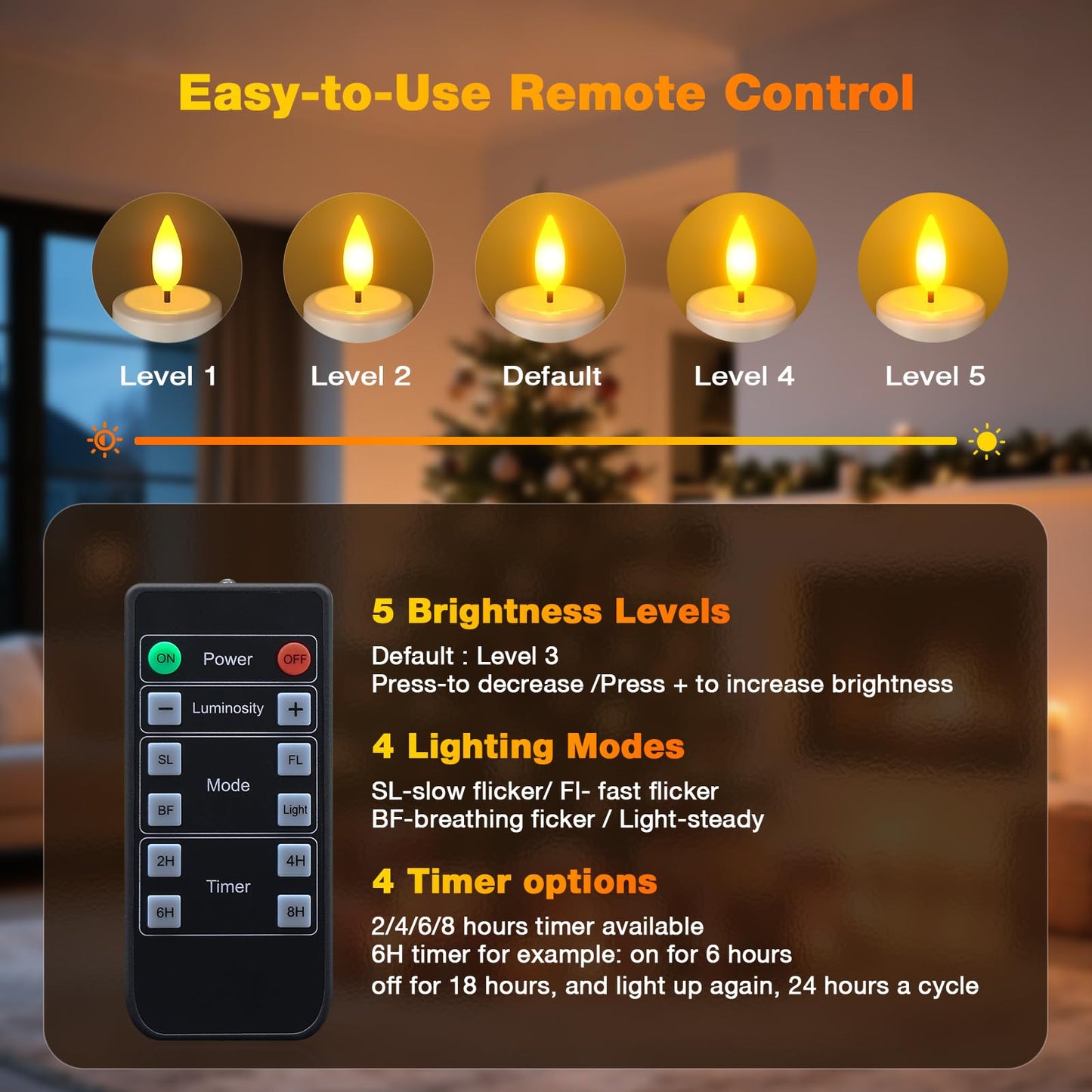 Yme Rechargeable Flameless Tea Lights Candles with Remote & Magnetic Charging Base, 6pcs Waterproof Battery Operated LED Flickering Votive Candles with Timer for Home Halloween Christmas Party Decor