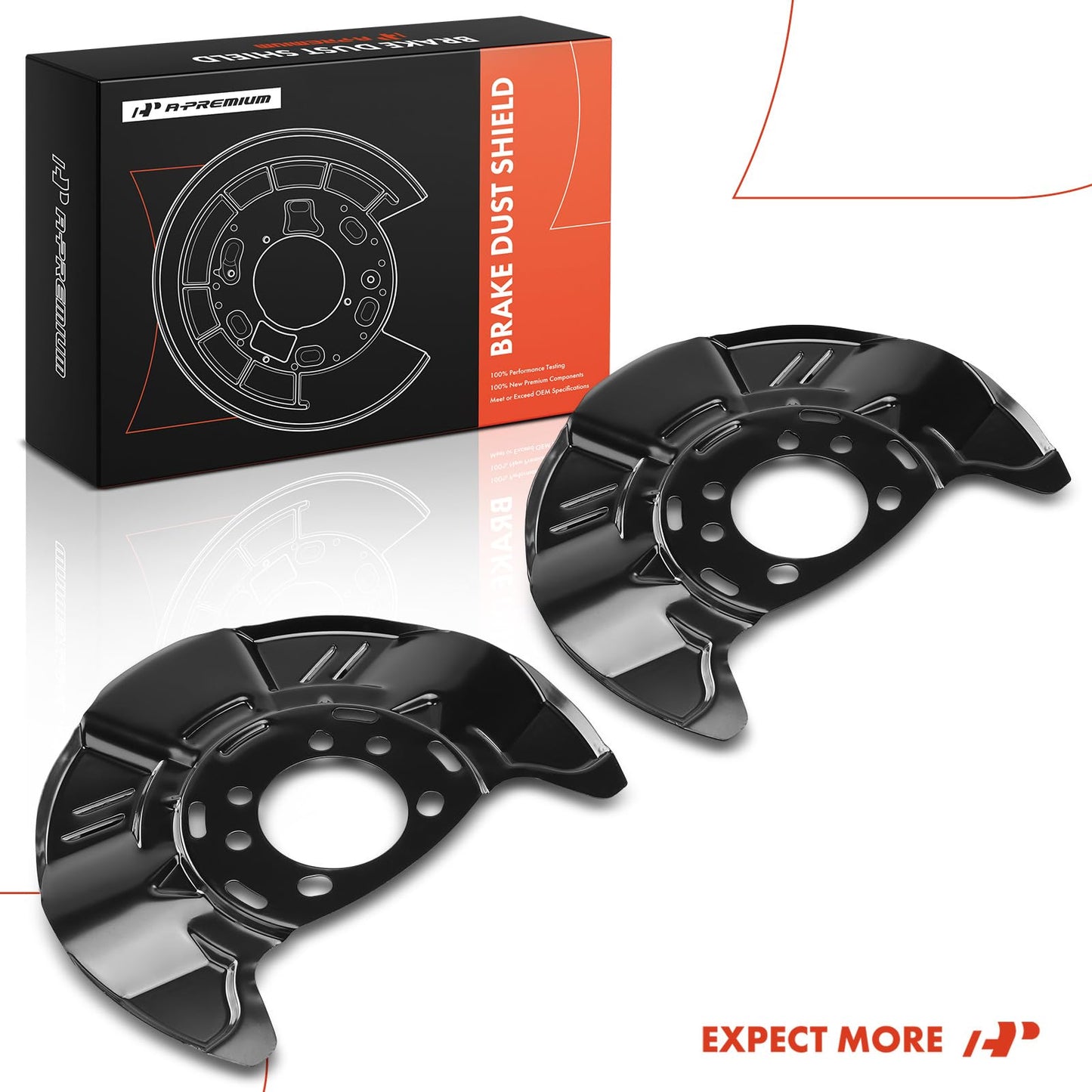 A-Premium Front Driver and Passenger Side Brake Dust Shield Compatible with Subaru Forester 2008-2018, Impreza 2008-2016, Crosstrek 2016-2017, XV Crosstrek 2013-2015, 2-PC Set