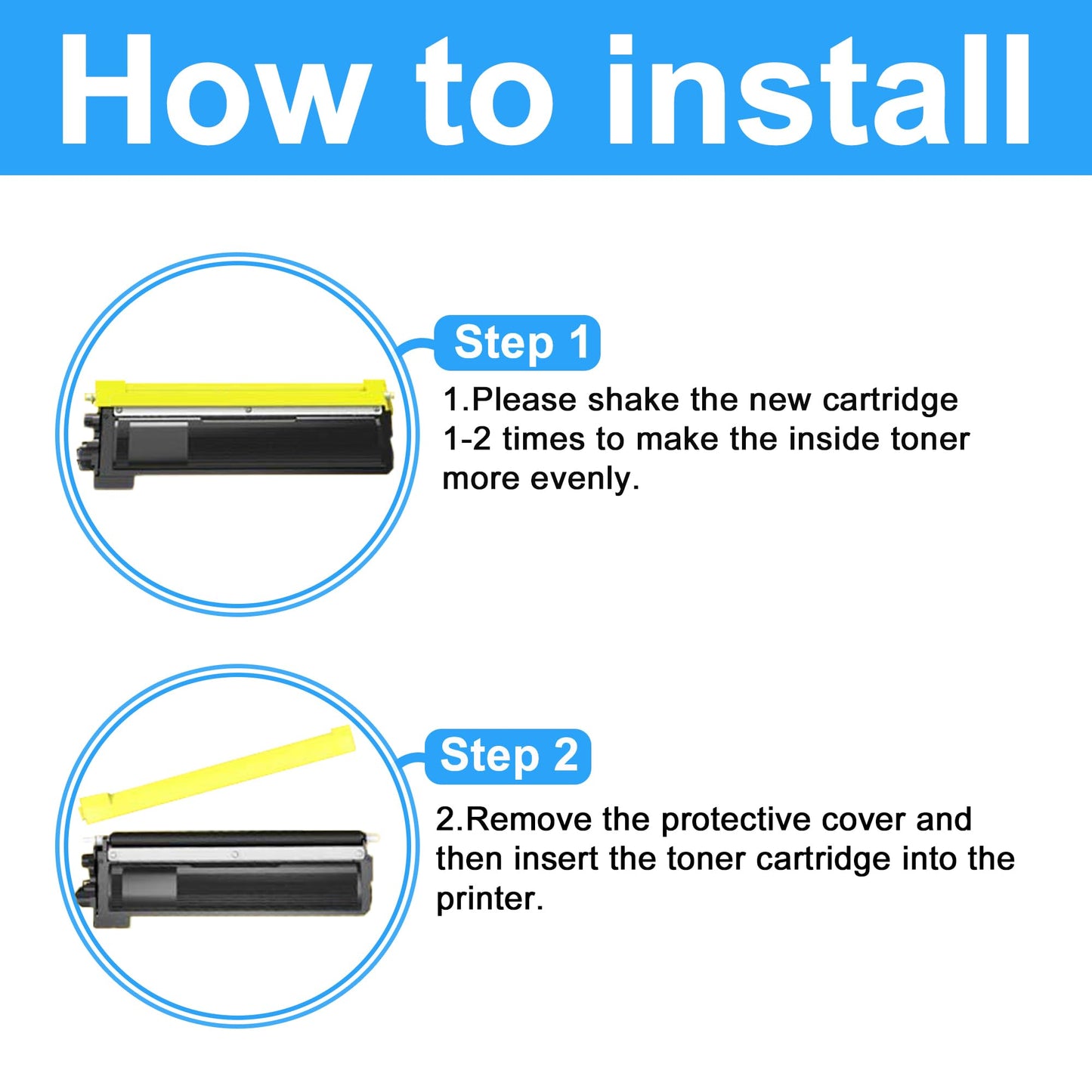 TN-210 TN210 Toner Cartridge Set Replacement for Brother TN210BK TN210C TN210M TN210Y (4-Pack,Black Cyan Magenta Yellow) for MFC 9125CN MFC-9125CN HL 3045CN HL-3045CN HL 3040CN HL-3040CN