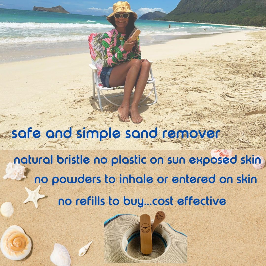 Sand Remover for Beach, Set of 2, Sand Brush for Beach Feet, Ocean & Lakeside Sports Recreation, Beach Accessories, Surfing Accessories and Volleyball Sand Free - Eco Friendly