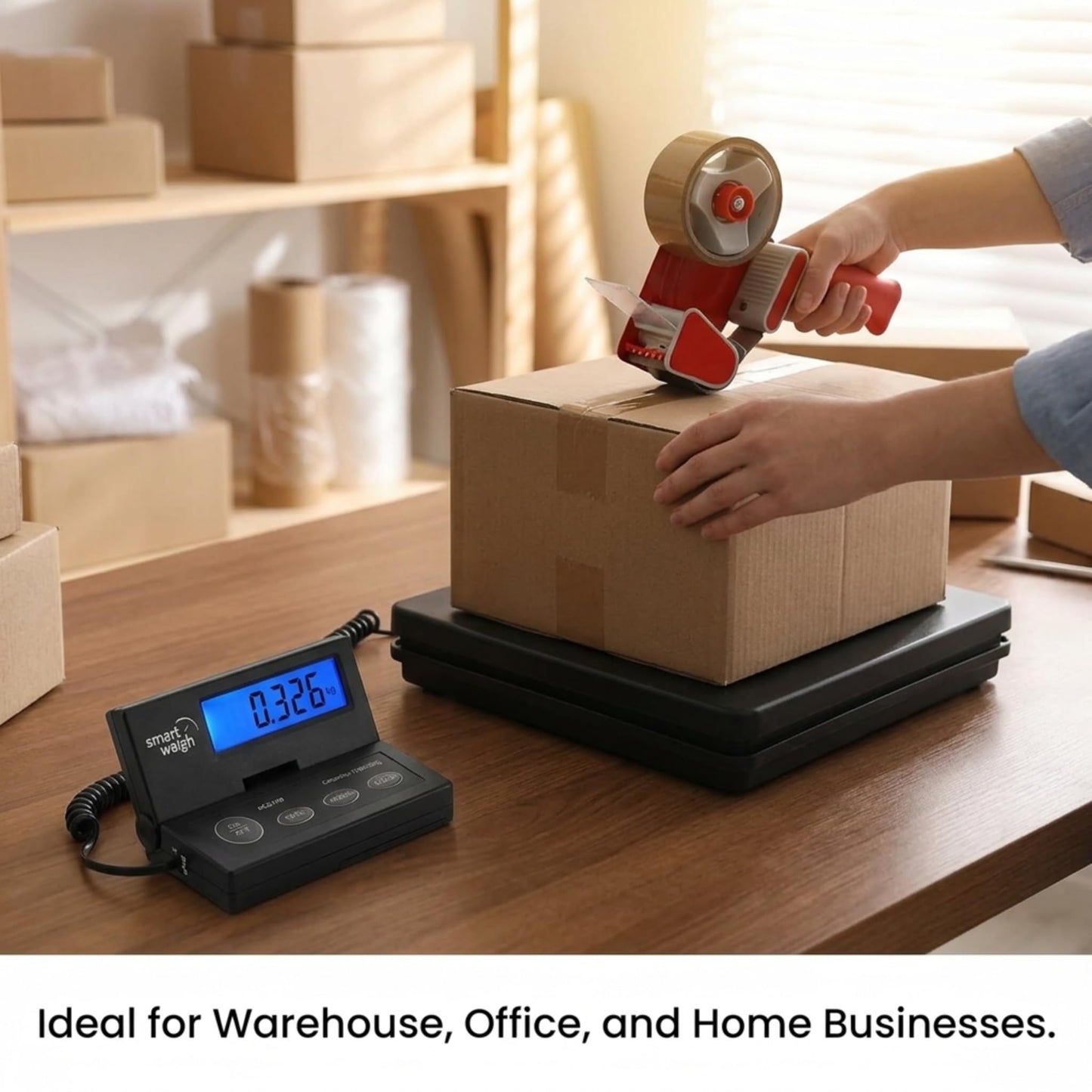Smart Weigh Digital Shipping and Postal Weight Scale, 110 lbs x 0.1 oz, UPS USPS Post Office Scale