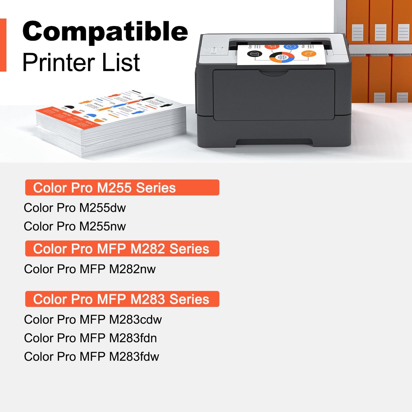 【Latest Upgraded Chip】 v4ink 206X Compatible Toner Cartridge Replacement for HP 206X 206A W2110X W2111X W2113X W2112X for use in HP Color Pro M255 M255dw MFP M282 M282nw M283 M283fdw(2 Black)