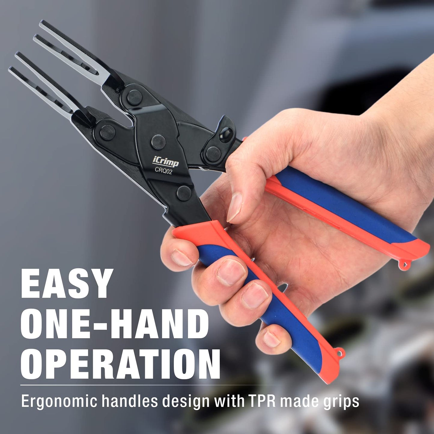 iCrimp Push-to-Connect,Push-fit Disconnect Clamp Tool for Brass-Push Fittings Removing,Multi-Size Combination 1/2",3/4",1"-CRQ02