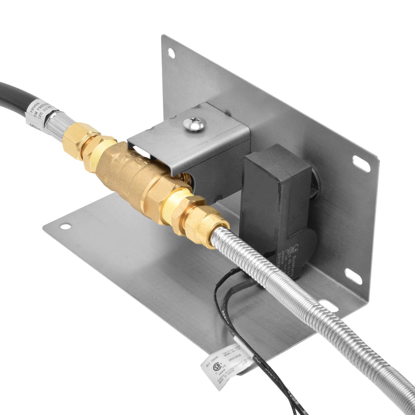 Stanbroil Fire Pit Gas Burner Spark Ignition Kit – Including Push Button Igniter Gas Shut-Off Valve with Key