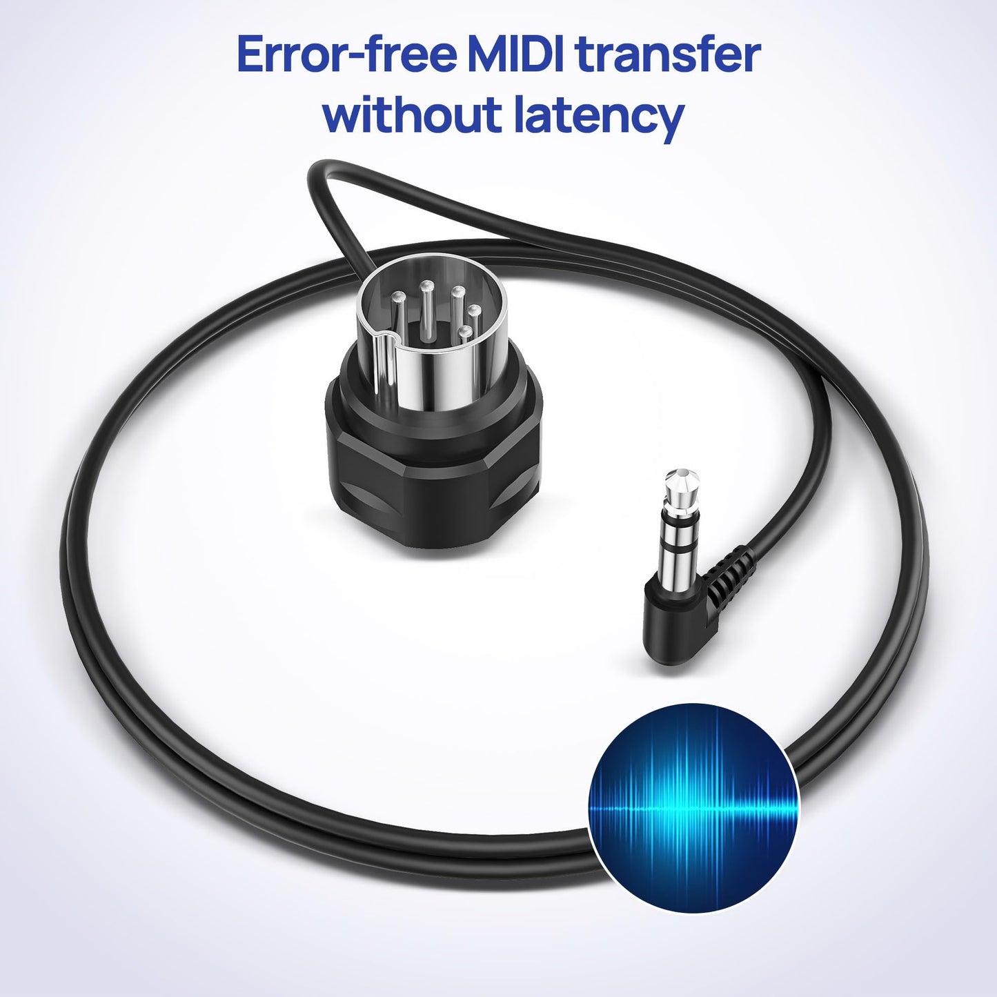 CME TRS MIDI Cable 4-Pack - TRS Type A (3.5mm - 1/8”) to 5-pin DIN, 2FT / 60CM, Low-Profile - Right Angle Ultra-Thin Plugs for Compact Spaces - Ideal for Synths & Pedalboards