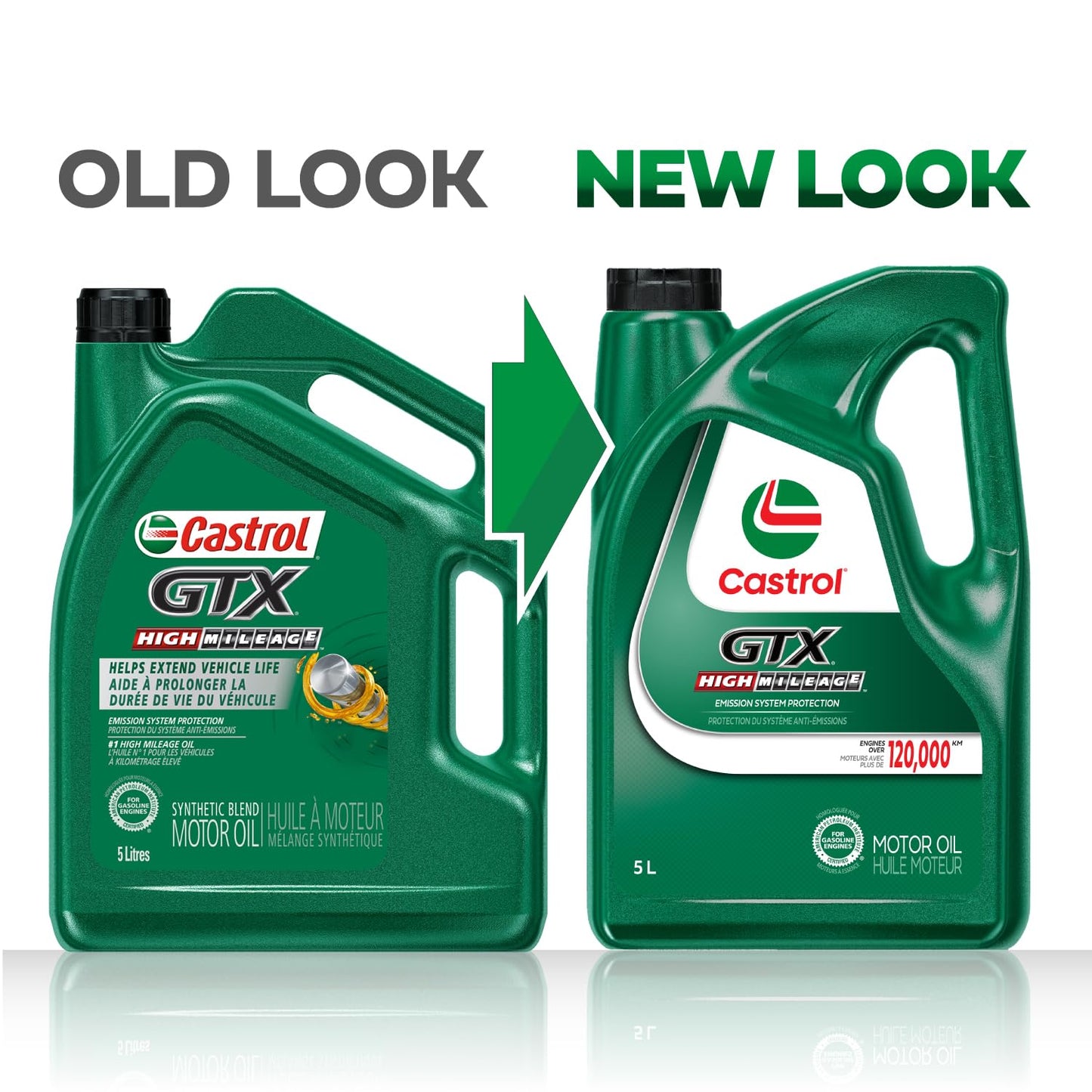 Castrol GTX High Mileage 5W-20, 5 Litres | Made in Canada