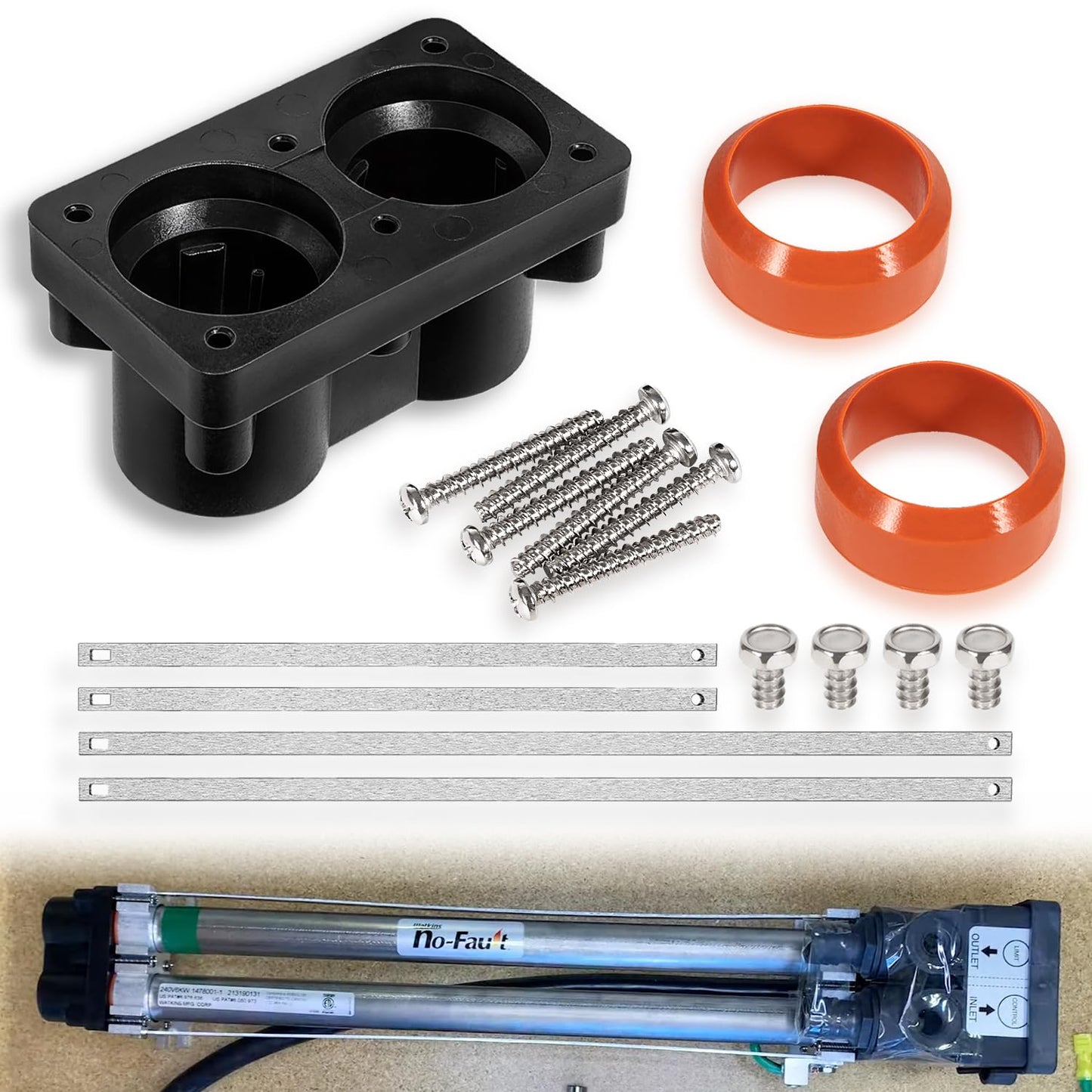 78077 Heater End Cap Replacement Kit for Hot Spring Limelight and Tiger River Hot Tub Heater 2 Barrel
