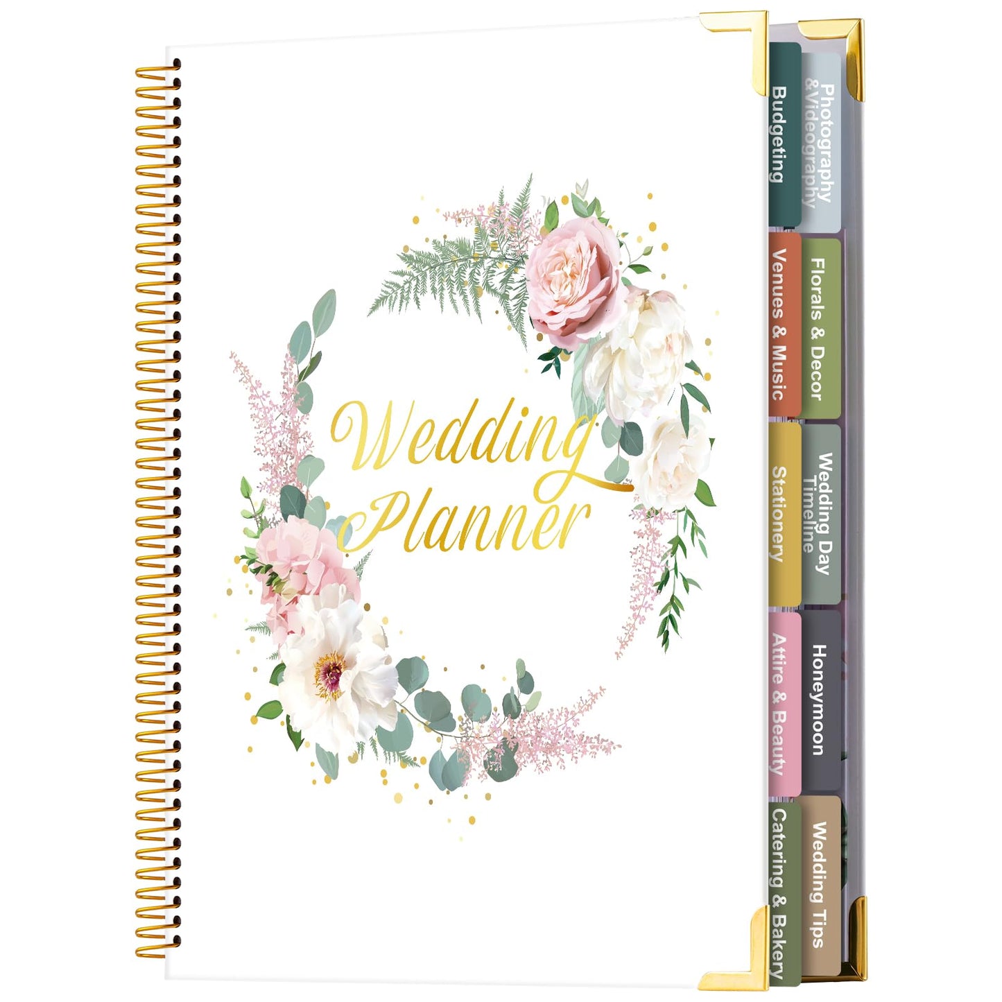 VinTS 176 Pages Wedding Planner,Wedding Planner Book and Organizer,9" x 11" Hardcover Engagement Wedding gifts for Couples,Brides
