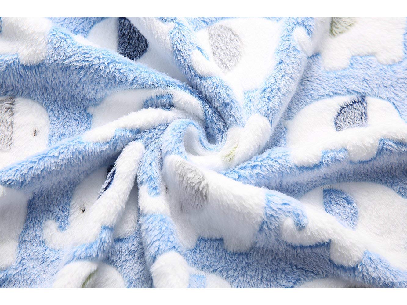 Luciphia Dog Blanket 1 Pack 3 Blankets Fluffy Premium Fleece Pet Blanket Flannel Paw Printed Throw for Dog Cat (Large 41x31'', Blue/Pink/Yellow)
