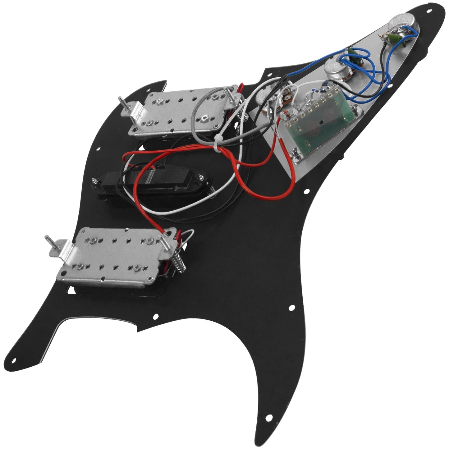 Yootones 3Ply HSH 11 Hole Loaded Prewired Pickguard w/Alnico 5 Humbucker (2) Single-Coil (1) Pickups Compatible with Strat Fender Squier Guitar (Black)