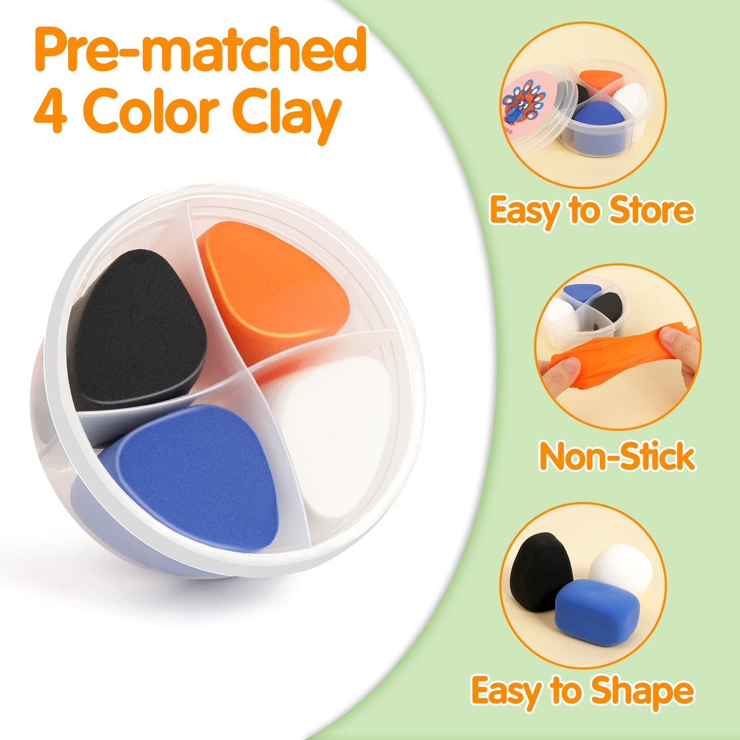 Air Dry Clay for Kids: 12 Animals Modeling Clay Kit with Tutorial Cards & Video, 8 Sculpting Tools, Ultra Light & Soft, Safe & Non-Toxic, DIY Art Crafts Toys Gift for Boys Girls