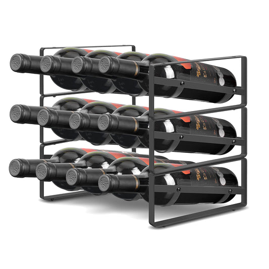 3 Tier Wine Rack,Tabletop Stackable Wine Rack Freestanding Champagne Racks Countertop for Kitchen Pantry Cabinet for Kitchen, Bar, Pantry, Cellar, Basement, Countertop, Cabinet