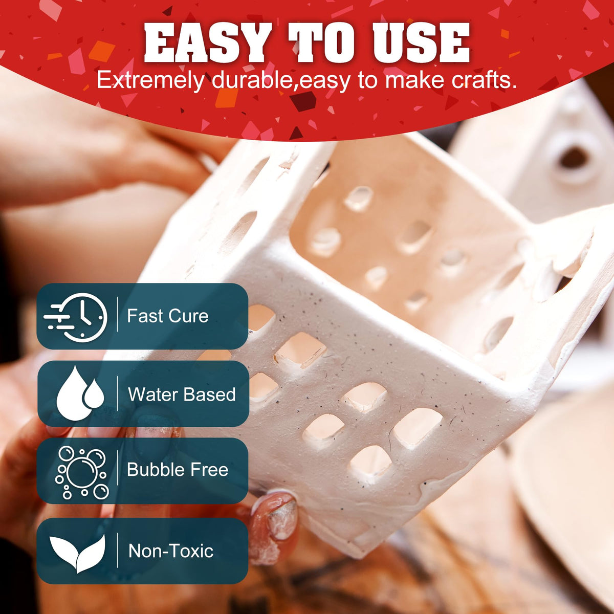 Eco Resin Casting Powders 4500g/10lbs - All-in-One Casting Resin Kit for Beginners, Water-Based ＆ Fast Curing, 20-30 Minutes Demolding - Water Activated Plaster Powder for Crafts, Art, DIY Home Decor