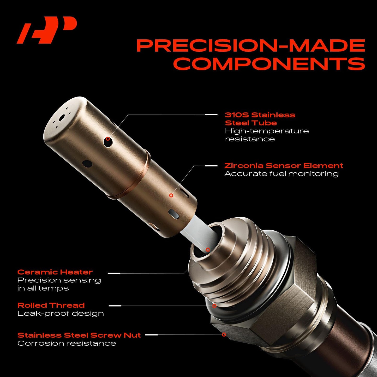 A-Premium O2 Oxygen Sensor Compatible with Mazda 3 2006 2007 2008 2009 2010 2011 2012 2013, 5 2008 2009 2010, 2.0L 2.3L, Upstream, Replace# LFL7188G1A, LF8R188G1