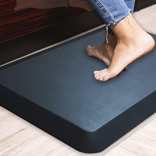 1" Extra Thick Anti Fatigue Floor Mat,Kitchen Mat, Standing Desk Mat – Comfort at Home, Office, Garage - Advanced PU Foam - NOT PVC (Black, 17x40x1-Inch)
