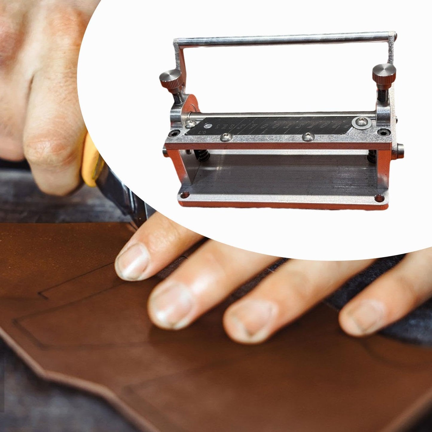 Wazsnhm Manual Leather Peeling Machine Leather Paring Skiver Leather Thinning Leathercraft Peeling Machine Leather Edge Skiving Tool