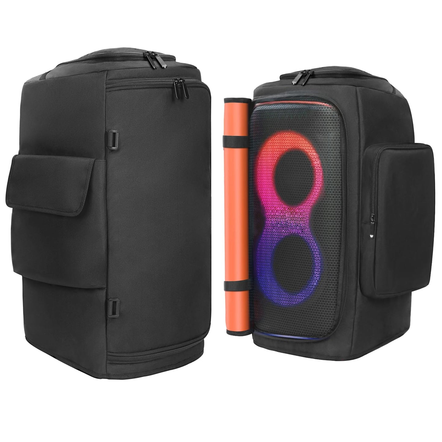 OURHZTB Speaker Case Compatible with JBL PartyBox 110/120 Portable Speaker, Outdoor Party Travel Dust Cover Protective Case Storage Bag with Pockets for JBL PartyBox Club 120 Speaker and Accessories