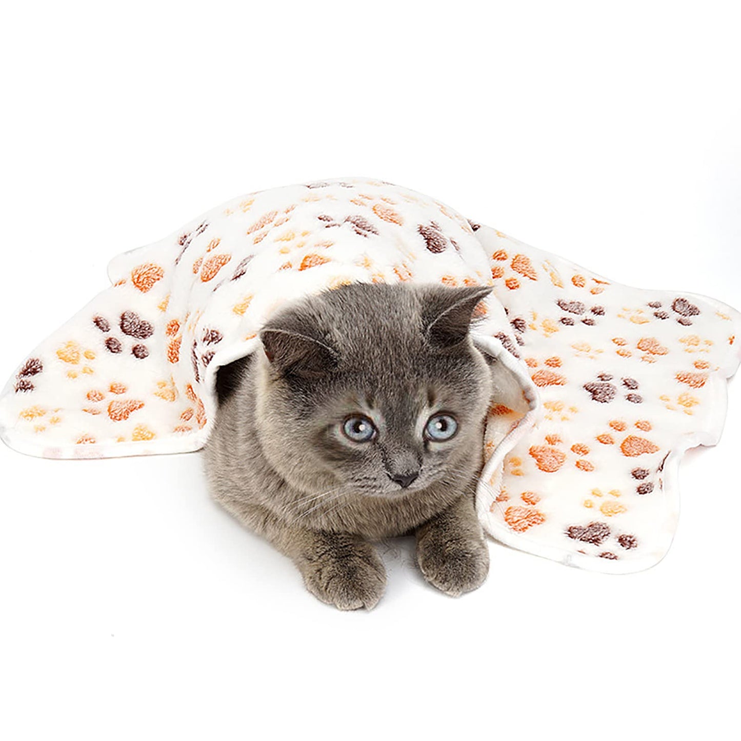 Byolec 18 Pieces Dog Blanket Warm Pet Blankets Puppy Supplies Cute Paw Bone Star Elephant Dot Heart Print Design Bed for Cat Kitten Doggy and Animals, 15.75 x 23.6 Inch