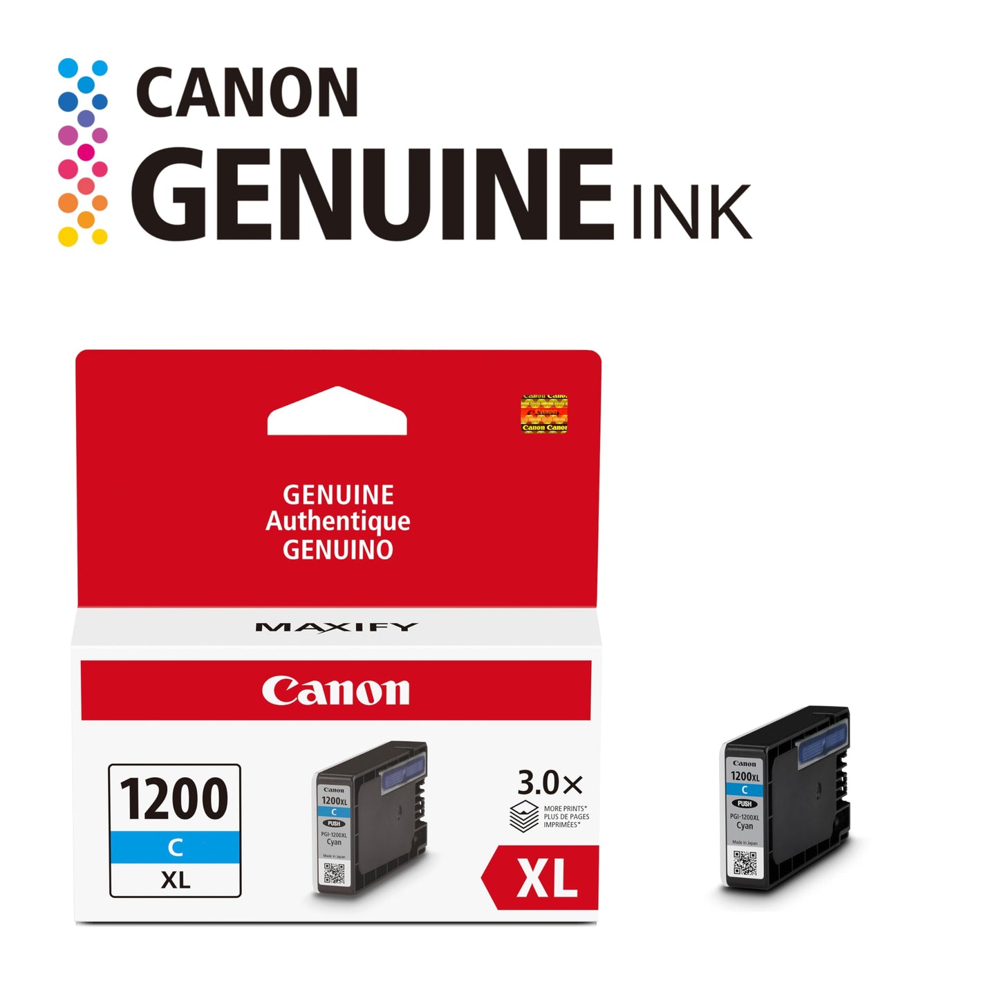 Canon Genuine Canon PGI-1200 XL HIGH Yield Pigment Ink Cartridge, Cyan