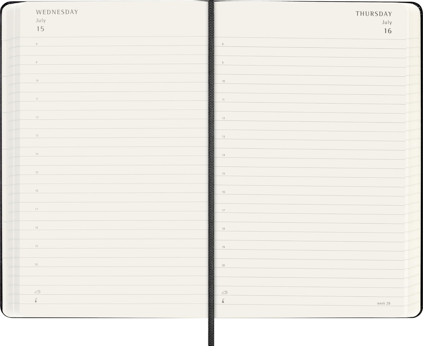 Moleskine Classic 18 Month 2026-2027 Daily Planner, Hard Cover, Large (5" x 8.25"), Black, 608 pages