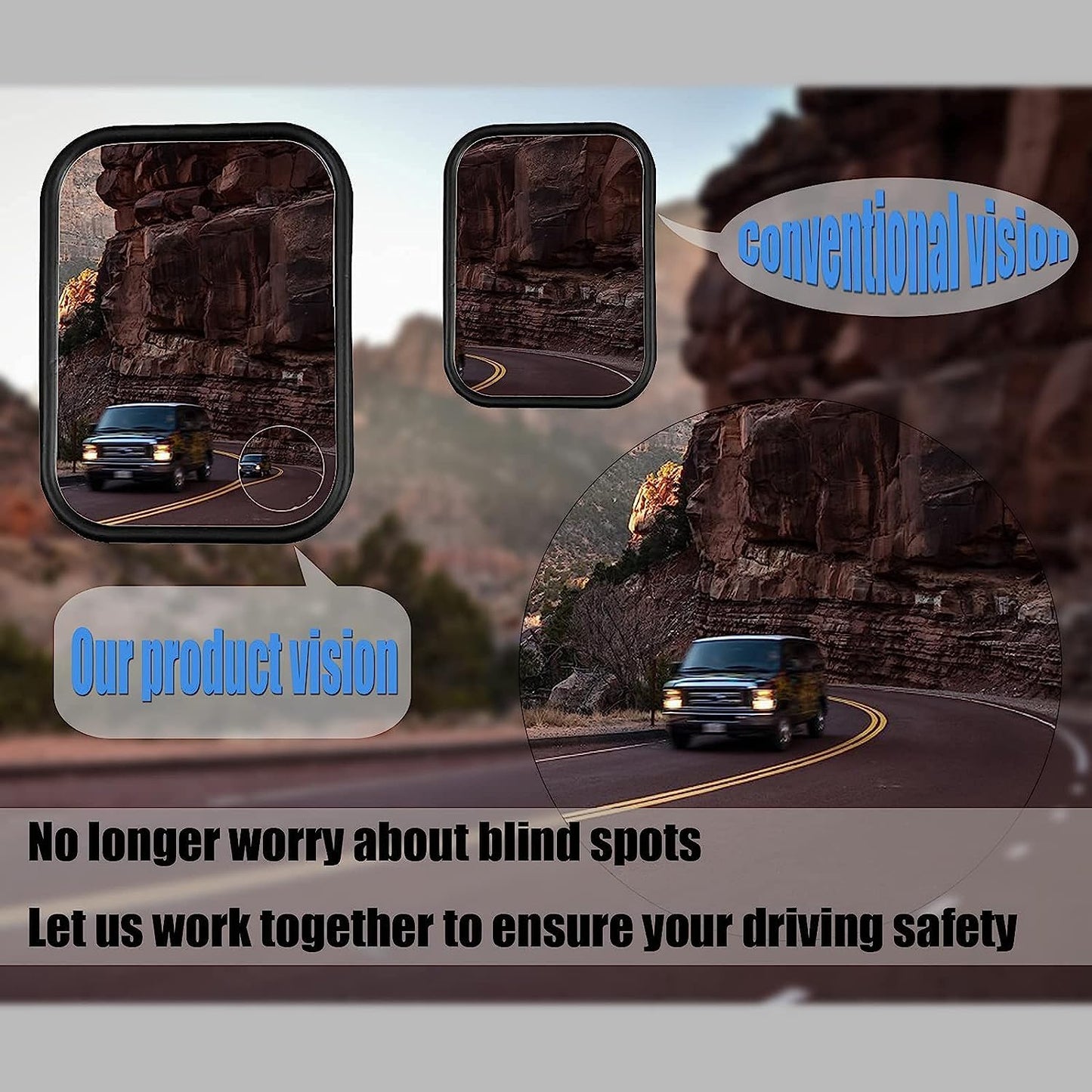MKING Doors Off Mirror,Side Mirrors for Compatible With Jeep Wrangler CJ YJ TJ JK JL & Unlimited, Anti-Shake Quicker Install with Blind Spot Mirror Wide Angle.