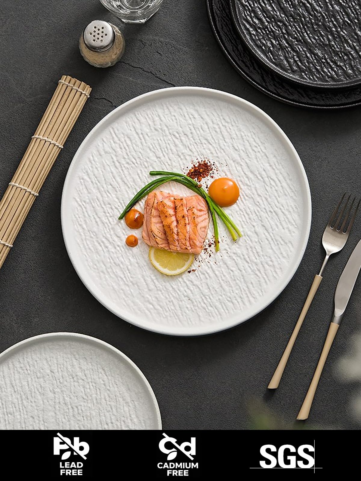 AOSIFIEL Matte Ceramic Dinnerware Set for 4, 16 Pieces, Plates and Bowls Set Porcelain, Dish Set for 4, Dishware Sets Stoneware Dinner Set de Vaisselle Ensemble de Vaisselle