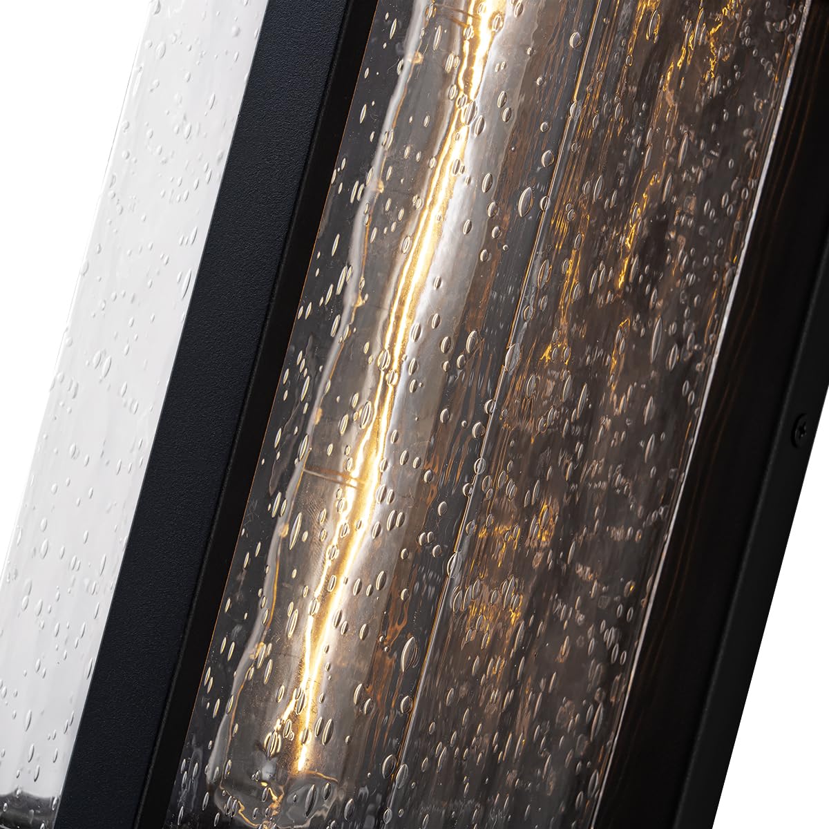 OUPAVOCS Modern Outdoor Wall Sconce, Black Exterior Porch wall Lights wall Mount with Bubble Glass, Patio Lighting Fixtures with E26 Socket for House, Garage