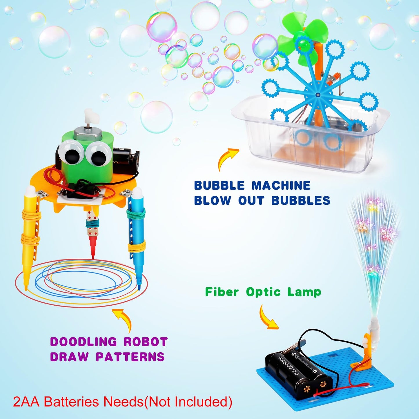 Science Kits for Kids 8-10, STEM Robotics Kit Toys for Kids 6-8 8-12, Craft for Kids Electronic Science Experiments Engineering Building Kits Birthday Gifts for 6 7 8 9 10 11 12 Year Old Boys Girls