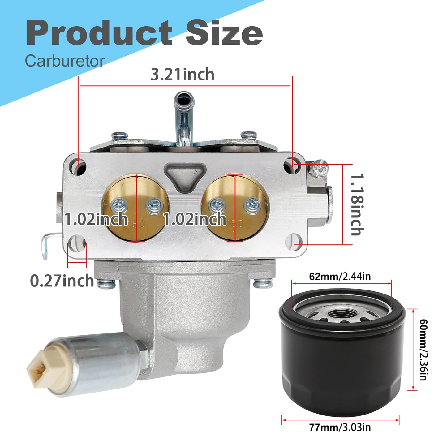 791230 Carburetor Belt Kit Replaces 799230 699709 499804 405777 406777 407777 MIA10632 LA150 LA130 L120 Compatible with B S 20-25 HP 4-Cycle V-Twin Engines Compatible with John Deere