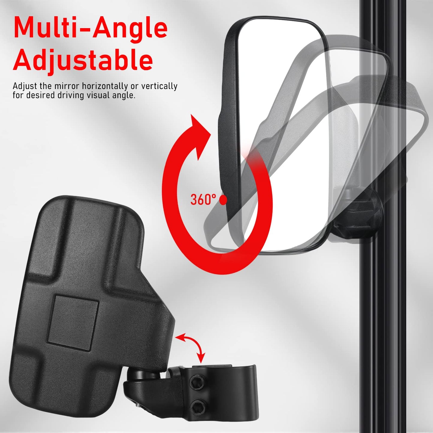 OFIG Ranger Side Mirrors, Break Away UTV Side Mirrors Compatible With Pro-Fit 2015-2026 Polaris Ranger General Can Am Defender Maverick Trail