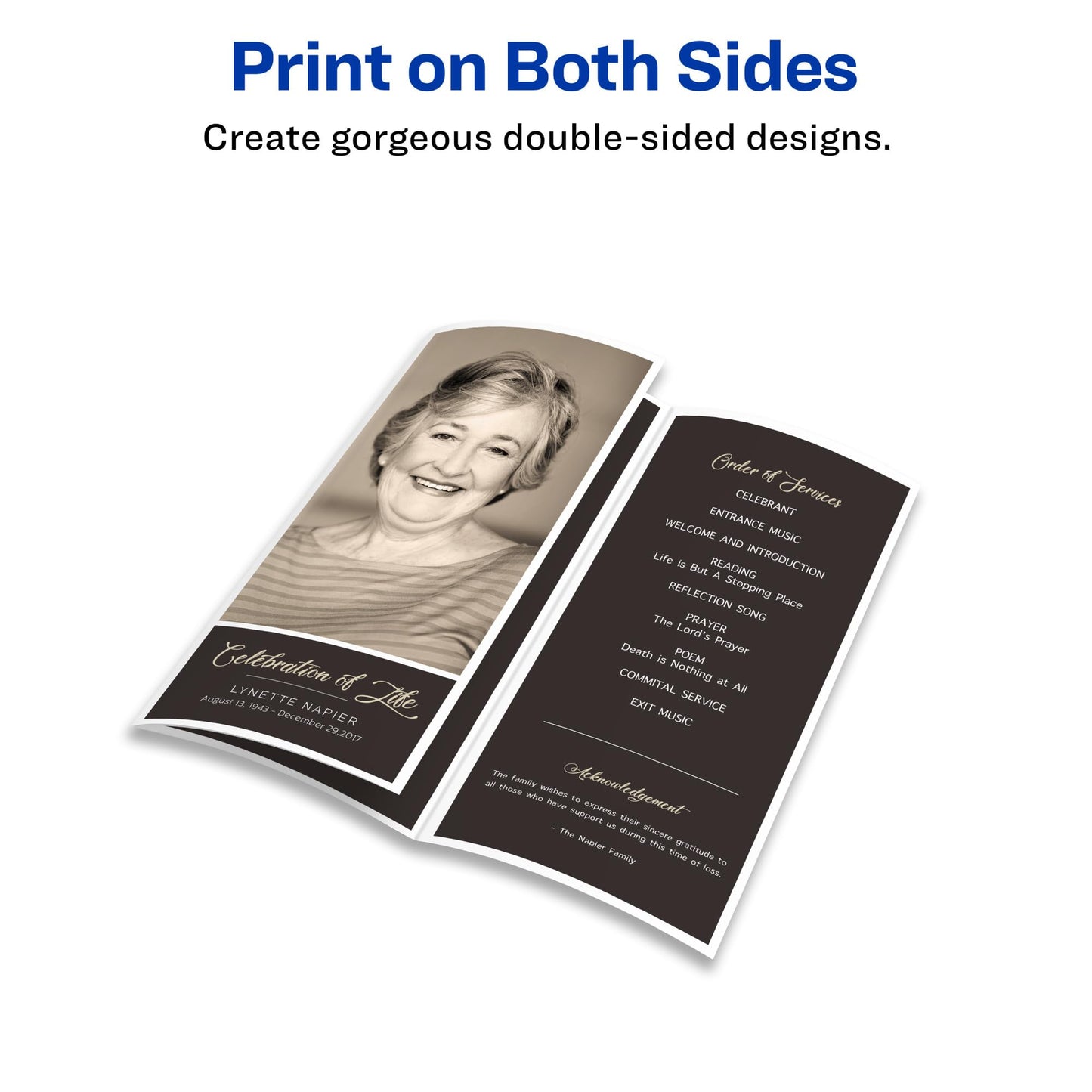 Tri-Fold Brochures, Inkjet, White, Matte, 1-up, 100-sheets