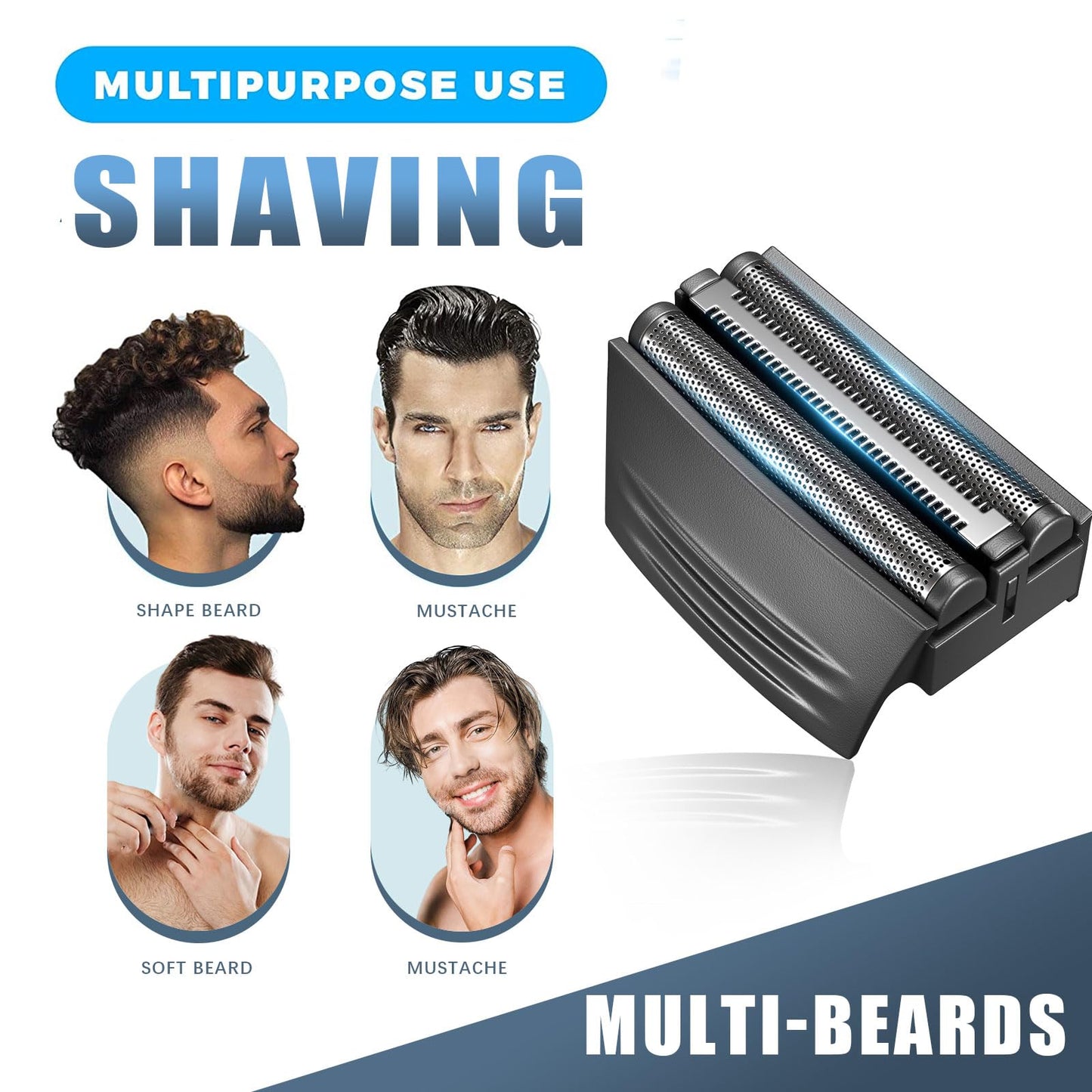 Shaver Replacment Heads TITANIUM-X Flex & Pivot Foil and Cutter F5800 & F7800 (black-2)