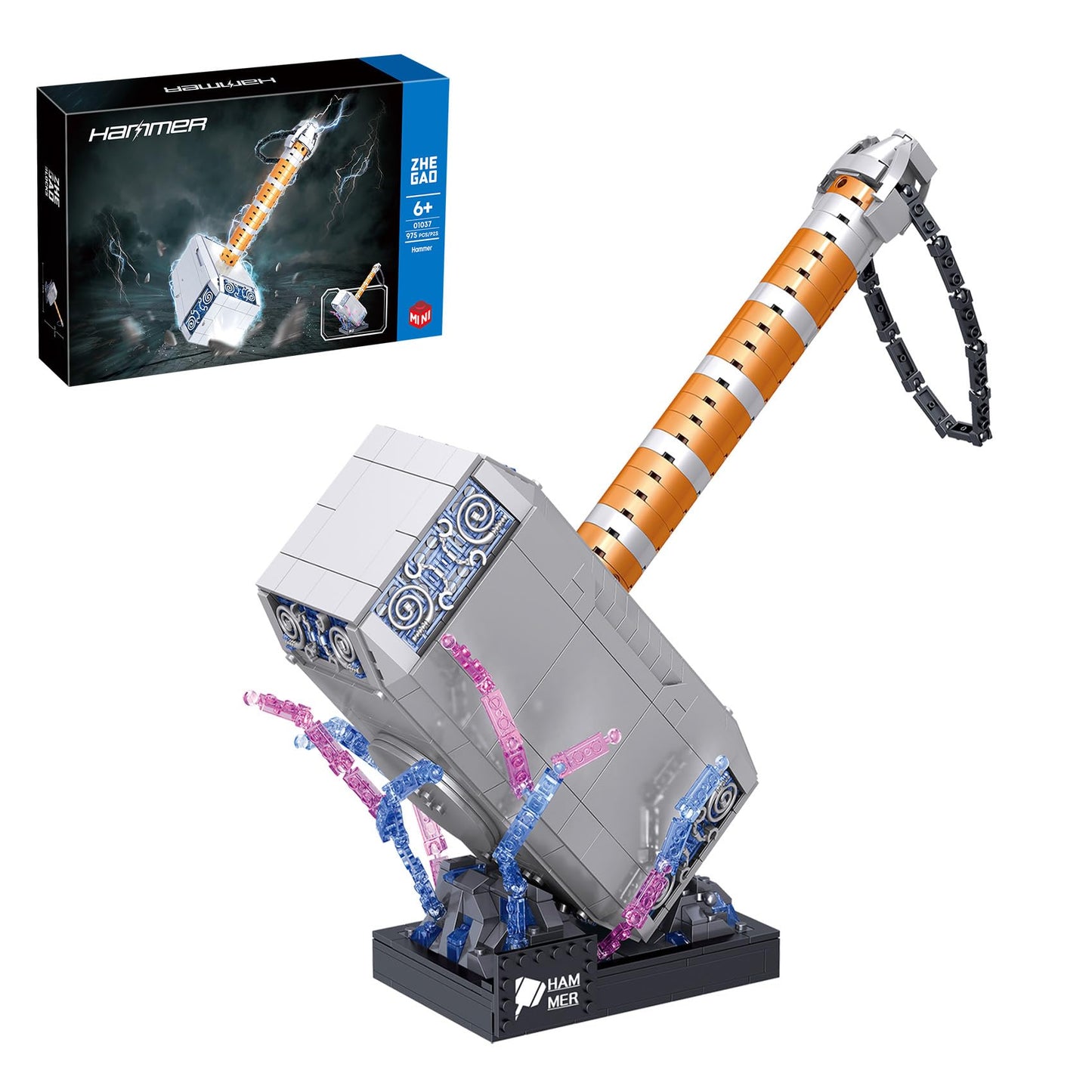 975PCS Battle Hammer Building Blocks- Unique Structure for 6+ Year Olds, Great Building Toys with Commemorative Value Toys