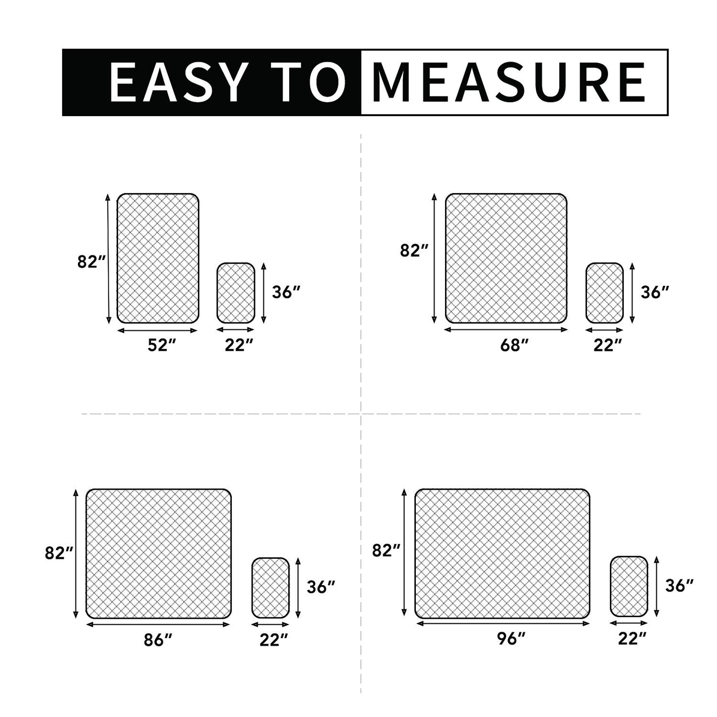 Easy-Going 100% Waterproof Dog Bed Cover Furniture Protector Sofa Cover Non-Slip Washable Reusable Incontinence Bed Underpads for Pets Kids Children Dog Cat(52x82in, Peacock Blue)