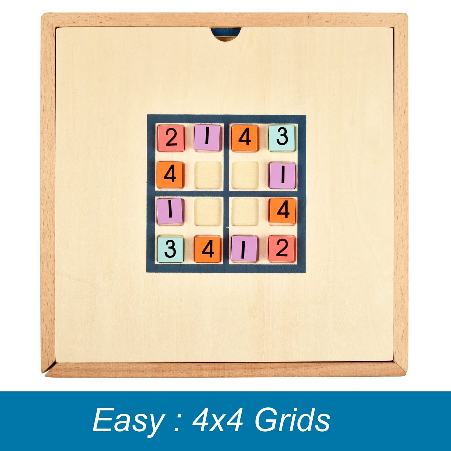 BOHS Wooden Rainbow Sudoku Board Game for Kids - 3 in 1 Easy to Hard - with Book of 320 Sudoku Puzzles - Desktop Brain Teaser Game Toys