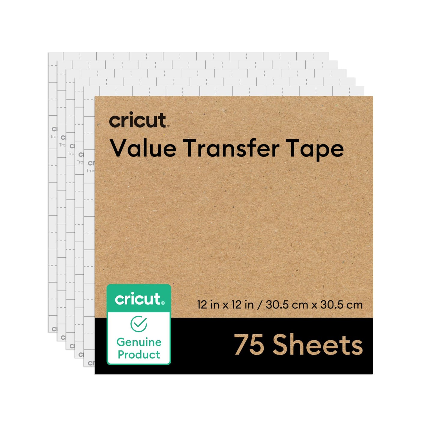 Cricut Value Transfer Tape-Flat Pack-12x12 in (75), Clear